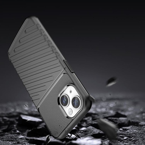 iPhone 14 Skal Thunder Armored - Musta Black