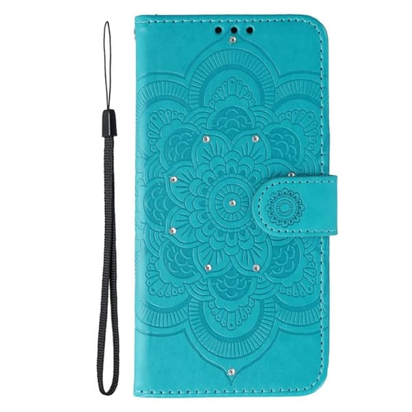 Oppo Find X9 Pro 5G Plånboksfodral Konstläder Mandala Mönster - Blå