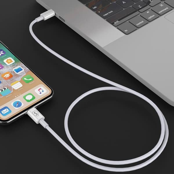SiGN USB-C til Lightning-kabel 20W, 3m - Hvid Vit