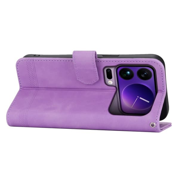 DIERFENG DF-03 Plånboksfodral för Xiaomi 17 Pro Max - Konstläder - Lila