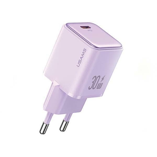 USAMS Väggladdare 1xUSB-C PD30W 3A PD3.0 X-ron Series CC186 – Lila