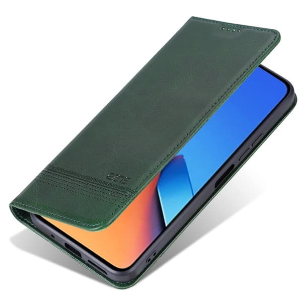 AZNS Xiaomi 14 Plånboksfodral Anti-Scratch Ställ Plånboksfodral - Grön