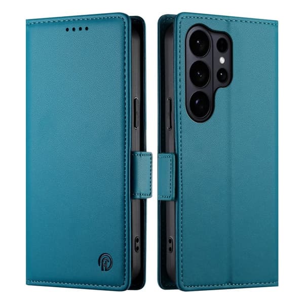 Samsung Galaxy S26 Ultra Plånboksfodral Konstläder - Blå