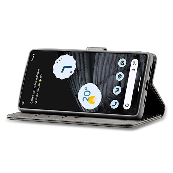 LC.IMEEKE Google Pixel 7 Pro Plånboksfodral Konstläder - Grå