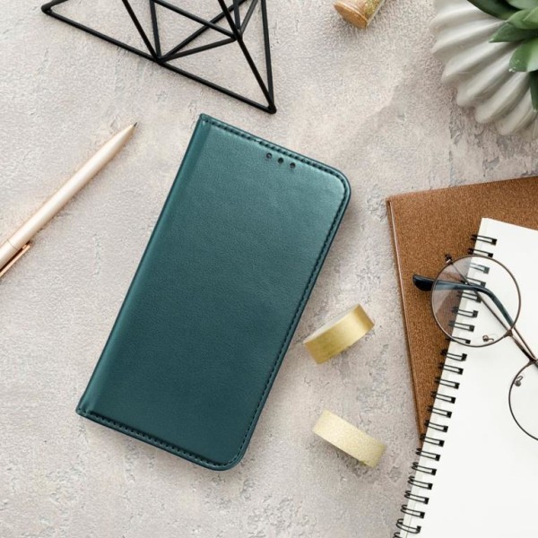 Xiaomi Redmi Note 11/11S lompakkokotelo Smart Magneto - tummanvihreä