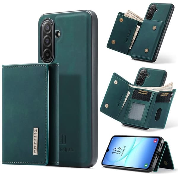 DG.MING Samsung Galaxy A17 5G Konstläder Plånboksfodral Grön