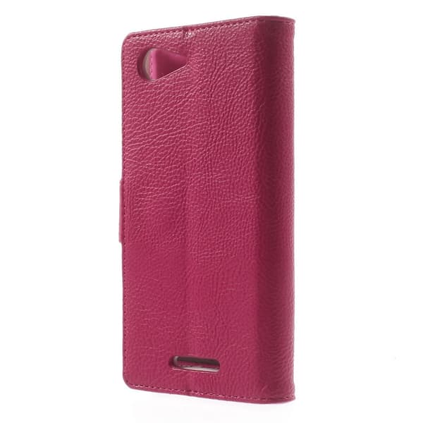 Embossed Plånboksfodral till Sony Xperia E3 - Magenta Rosa