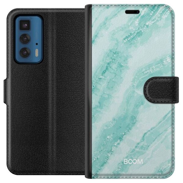 Plånboksfodral till Motorola Edge 20 Pro med Mint Marble