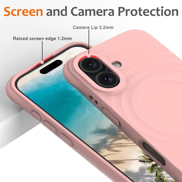 Mobilskal till iPhone 17 MagSafe Silikon Ripple Liquid - Rosa Rosa