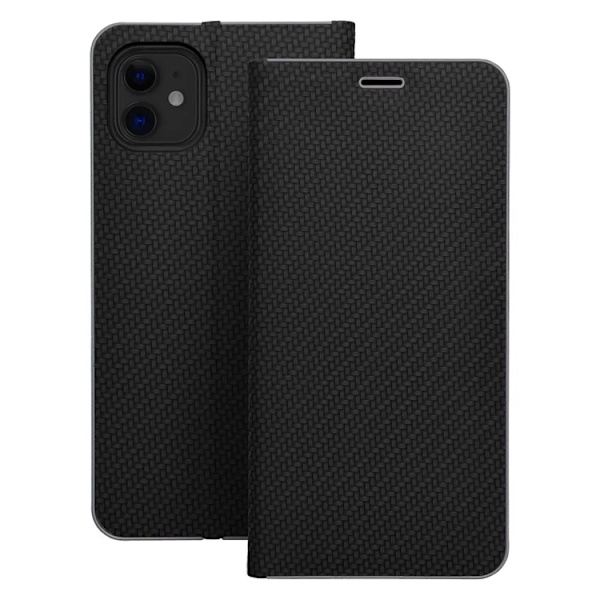iPhone 17 Plånboksfodral Luna Carbon - Svart Svart