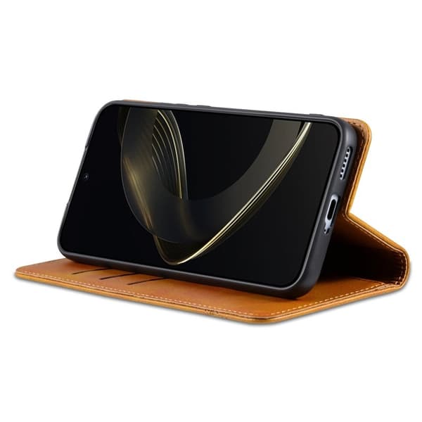 AZNS Xiaomi 17 Pro Max Plånboksfodral Konstläder - Brun