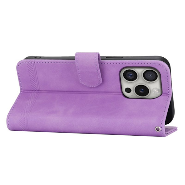 DIERFENG DF-03 iPhone 16 Pro Plånboksfodral Konstläder - Lila