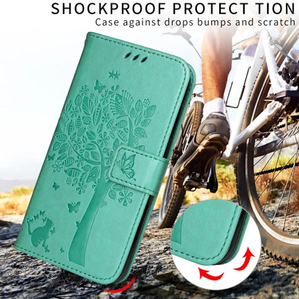iPhone Air Konstläder Plånboksfodral Tree Pattern - Rosa Rosa