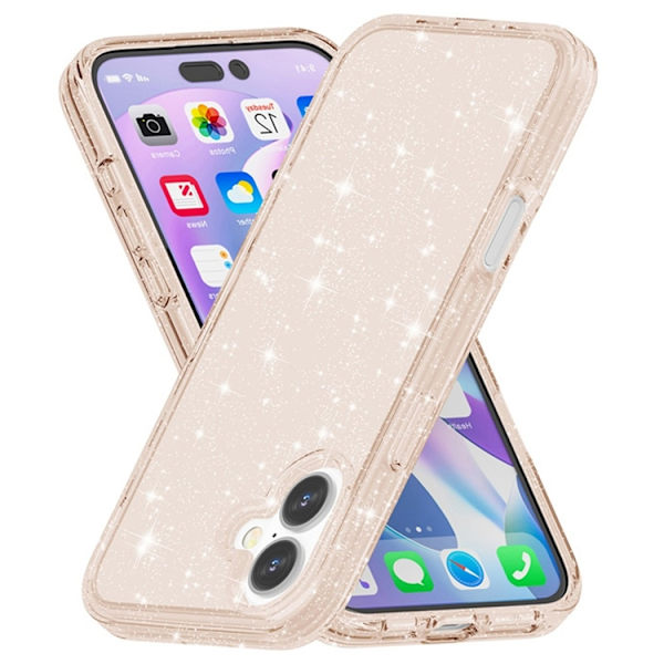 AMORUS Mobilskal till iPhone 17 Shockproof - Glitter Guld Guld