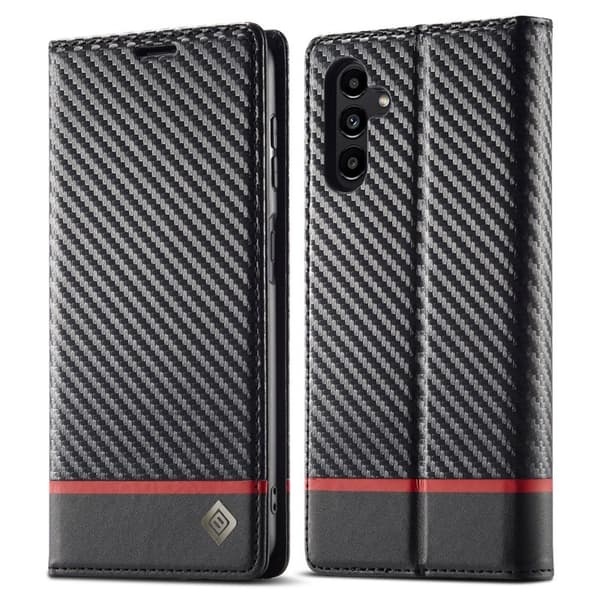 LC.IMEEKE Samsung Galaxy S25 Plånboksfodral Konstläder - Svart