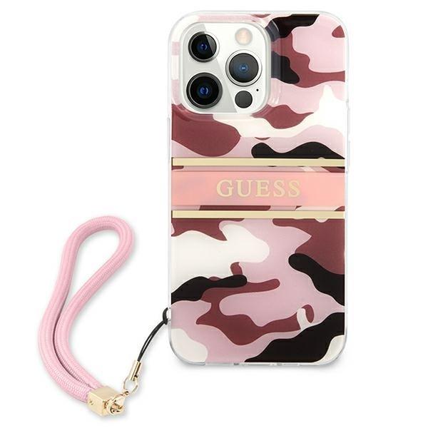 Guess Camo Strap Collection Cover iPhone 13 Pro / 13 - Pink Pink