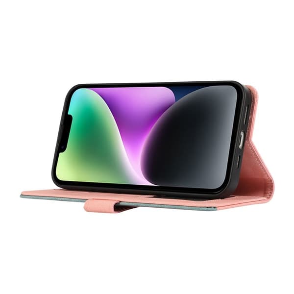 ABEEL iPhone 14 Plånboksfodral RFID-Skydd Konstläder Flip - Rosa
