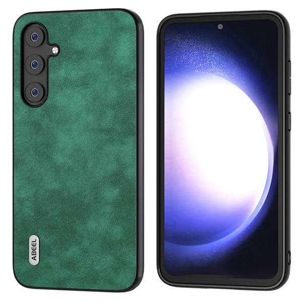 ABEEL Mobilskal till Samsung Galaxy S23 FE Texturerad Läder Grön