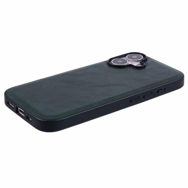 X-LEVEL Bojue-3 Mobilskal till iPhone 16 MagSafe Läder Grön