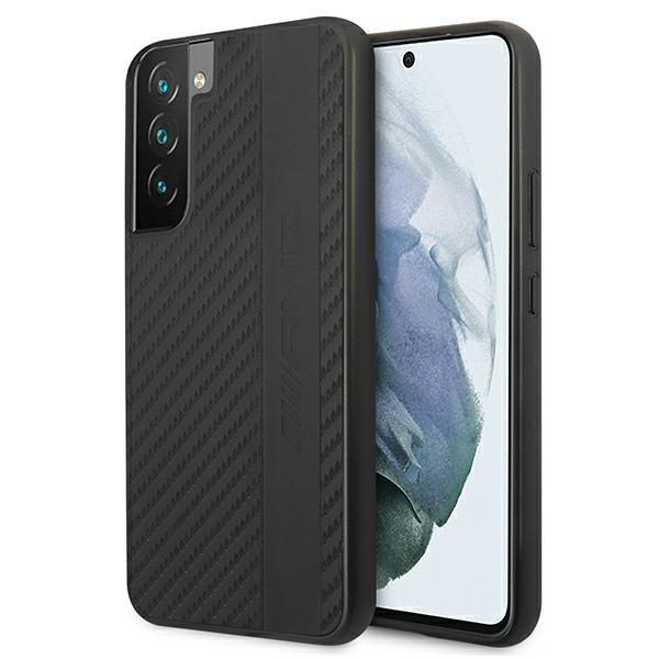 Mercedes Carbon Stripe and Embossed Skal Galaxy S22 Plus - Svart Svart