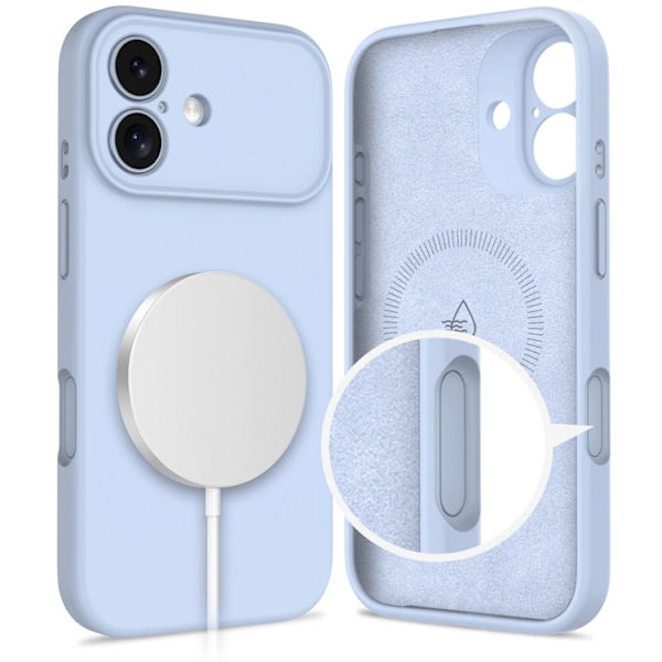 Tech-Protect iPhone 17 Magsafe Silikone Telefontaske - Mist Blue Blå