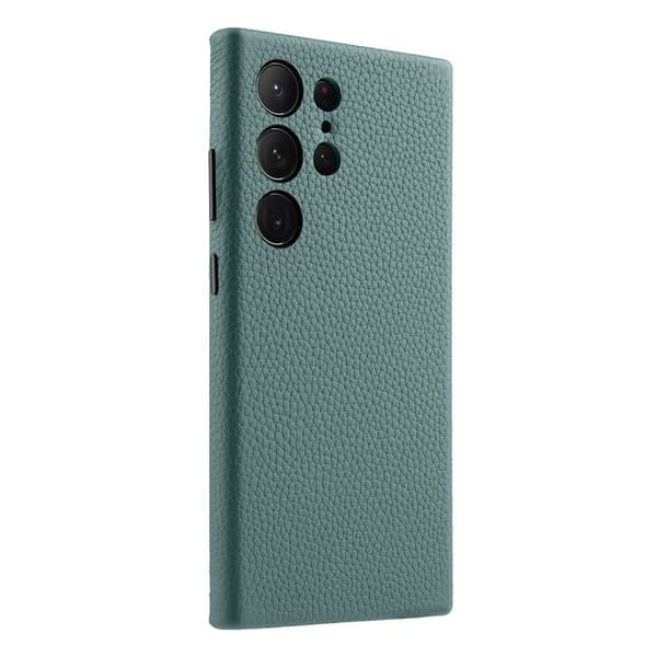 MELKCO Mobilskal till Samsung Galaxy S24 Ultra Äkta Läder + PC - Ljusblå