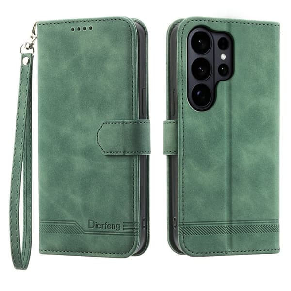 DIERFENG Samsung Galaxy S26 Ultra Plånboksfodral Konstläder - Grön