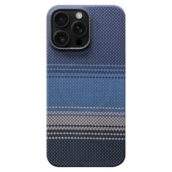 Mobilskal till iPhone 16 Pro Max Magsafe Aramid Fiber Gradient - Blå Blå
