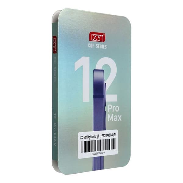 iPhone 12 Pro Max Skärm med LCD-display ZY-LTPS Utbytbar IC Black