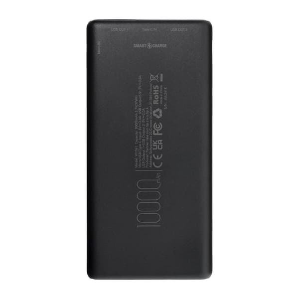 Blå Star Strømbank 10000 mAh 2A W1061 - Sort Black