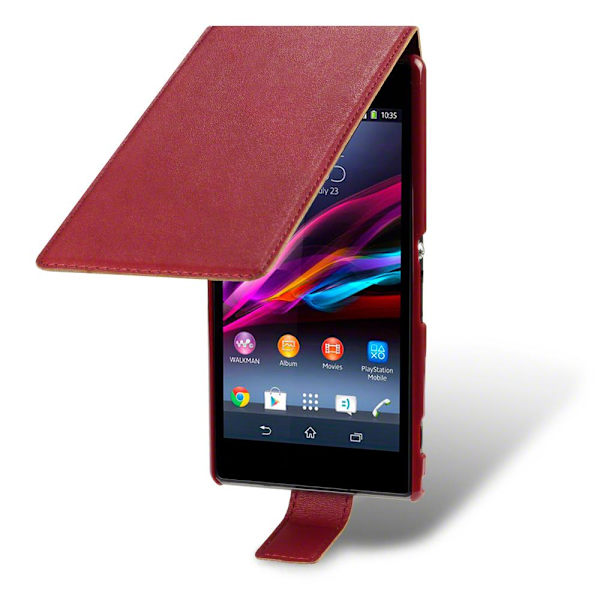 Flip Mobile Case – kotelo Sony Xperia Z1:lle (punainen) Red