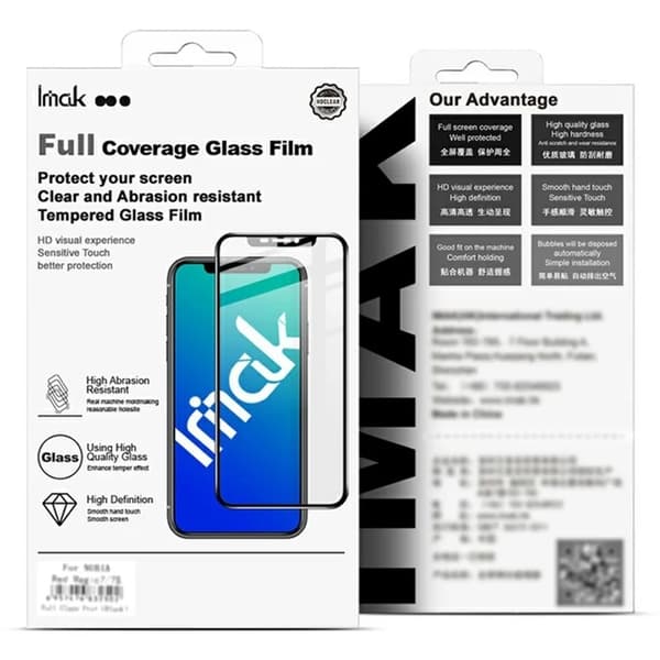 Imak Galaxy Z Fold 7 Härdat Glas Skärmskydd - Clear Svart