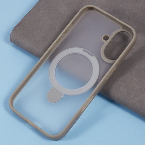 X-LEVEL PITHY STONE II Mobilskal till iPhone 16 Magnetiskt Grå