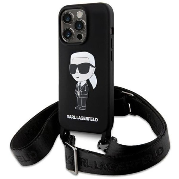 Karl Lagerfeld iPhone 15 Mobile Case Crossbody Silicone Iconic