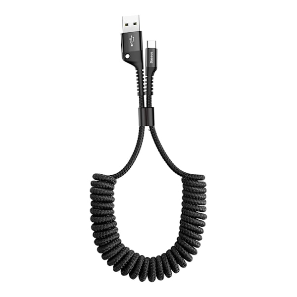 BASEUS USB-C till USB-A kabel 1m Fish Eye - Svart Svart