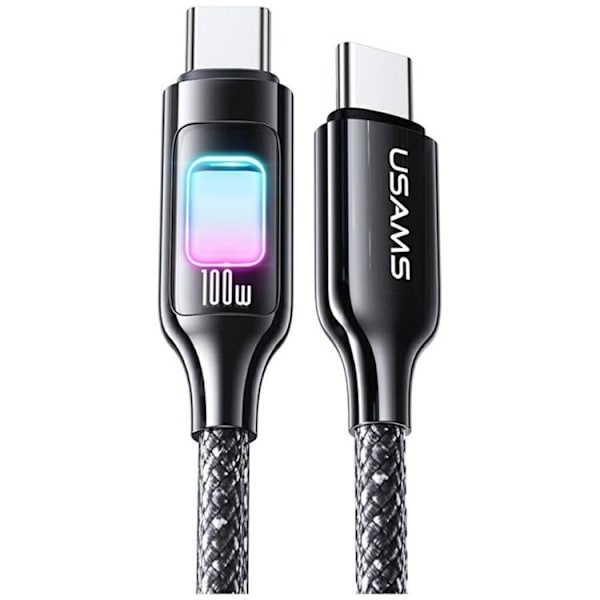 USAMS USB-C til USB-C kabel 100W 1.2m TC - plettet
