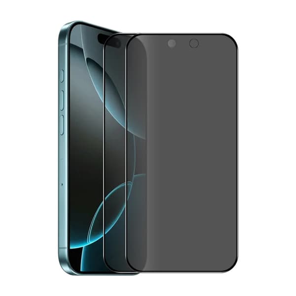 [2-Pack] BOOM iPhone 17/16 Pro Härdat Glas Skärmskydd Privacy Svart