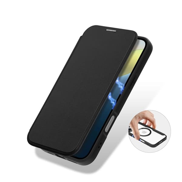 Dux Ducis iPhone 16 Plånboksfodral Magsafe Skin X Pro Black