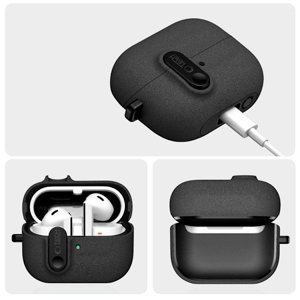Tech-Protect Galaxy Buds 3/3 FE/3 Pro-etui, slank krog Svart