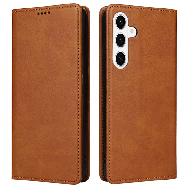 Plånboksfodral för Samsung Galaxy S26 Plus RFID Blocking Konstläder - Brun