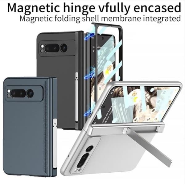 GKK Mobilskal till Google Pixel Fold Kickstand Hård PC - Svart Svart