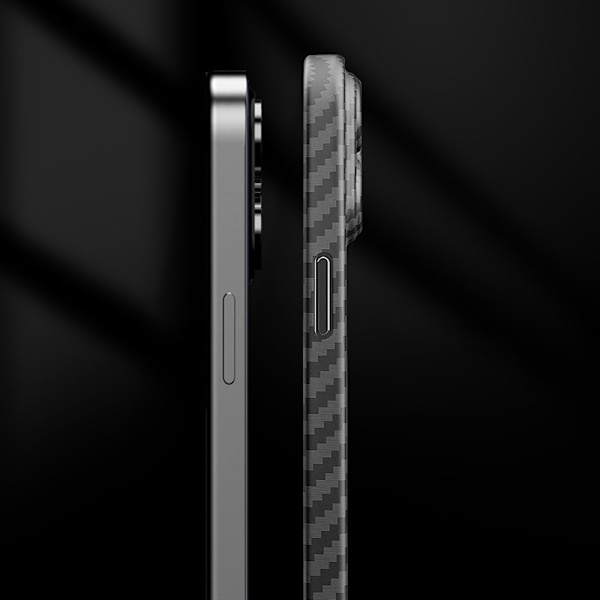 X-LEVEL Mobilskal till iPhone 13 Pro Hård PC med Kolfiberdesign Svart
