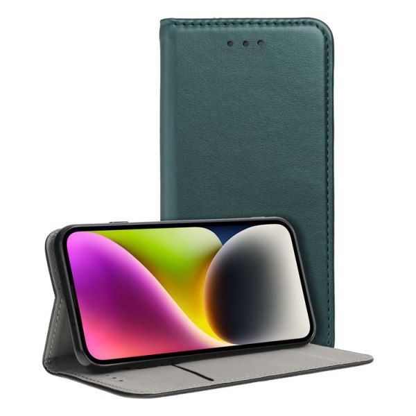Galaxy A35 Wallet Case Smart Magento - tummanvihreä