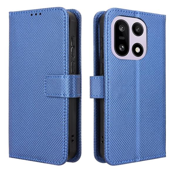 OnePlus 15 Plånboksfodral Strap Diamond Texture Konstläder Blå