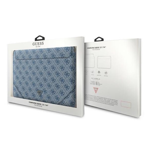 Guess Datorfodral 16'' Uptown Triangle Logo - Blå