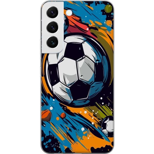 Telefontaske til Samsung Galaxy S22+ 5G med fodbolde