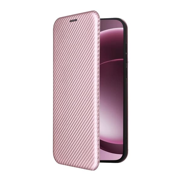 OnePlus 15 Plånboksfodral Carbon Fiber Drop-Proof Konstläder Roséguld