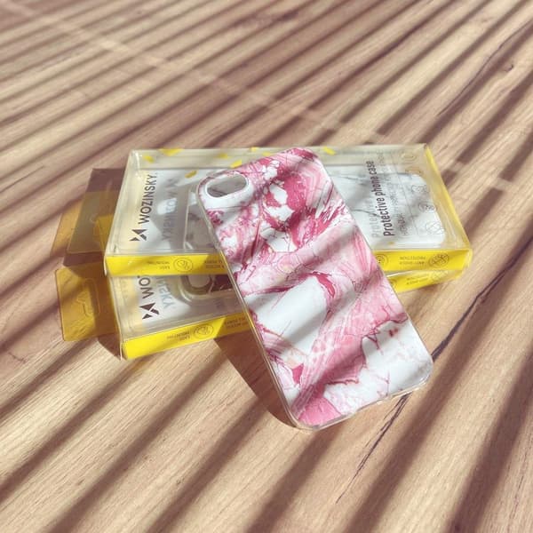 Wozinsky Marble TPU skal til Xiaomi Poco M3 / Redmi 9T Rosa Rosa