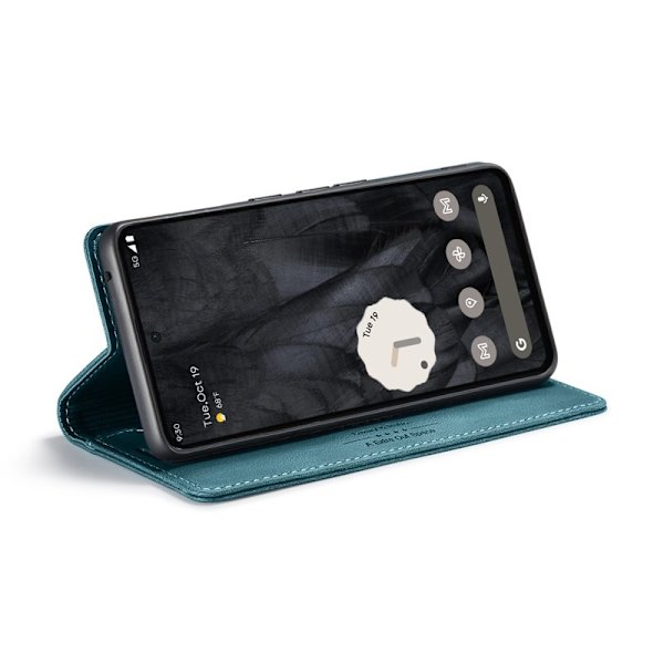 AUTSPACE Google Pixel 8 Pro Wallet Fodral KonstLäder - Blå