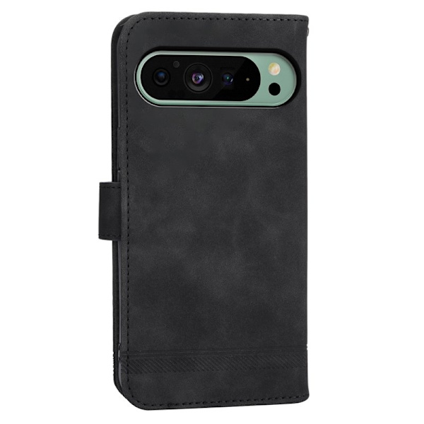 DIERFENG DF-03 Plånboksfodral för Google Pixel 9 - Konstläder - Svart